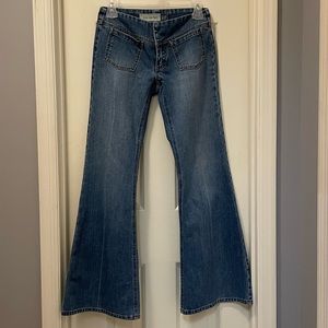 Vintage Gap Flare leg jeans with metal embellishments.